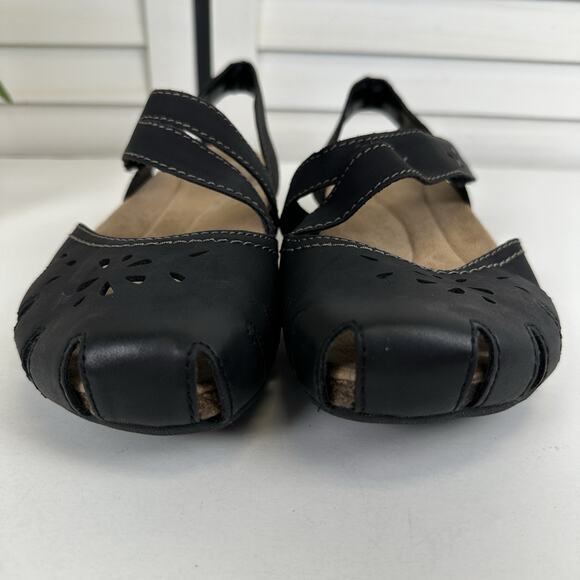 Earth Origins Bosk Brenda Black Vegan Sandal Ankle‎ Strap Comfort Shoe Size 6M - Picture 4 of 9
